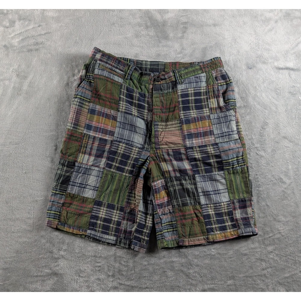 Polo Ralph Lauren Shorts Mens 32 Multicolor Madras Plaid Button Fly 8.5" Inseam